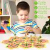 10Pcs Puzzle Track Car Play Set for Toddlers, Puzzle Racer Kids Car Track Set, Race Tracks for Kids Ages 4-8, Educational Puzzle Car Toys for 3 4 5 Year Old Boys (Bee) view 3
