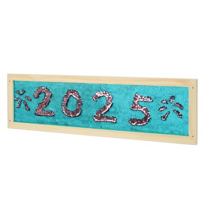 Monlurd Sequin Sensory Wall Panel Reversible Flip Fabric Board for Tactile Play, Montessori-Inspired Activity for Kids, Classrooms, Daycare & Calm Down Corners