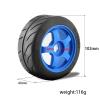 102mm RC On-Road tires Quality Recommended 4 Pcs 1/8 Replic Plastic wheels 12mm Hex Fits most 1/7 1/8 1/10 RC On-Road Cars/Quality Recommended/%t059 (Black) view 3