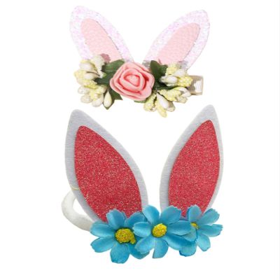 VEICOSTT Easter Headband Bunny Ear Hair Clip Rabbit Hair Accessory Glitter Bunny Ear Hairband Hairpin ZFJ61