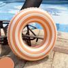 2 PCS Striped Pool Floats for Adults -29 inch Swimming Rings Tube for Pool Paty -Inflatable Pool Float Tube for Adults Pool Floats for The Beach, Party, Vacation (Orange, M) view 3