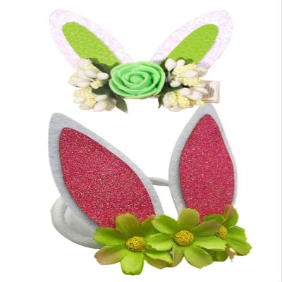 VEICOSTT Easter Headband Bunny Ear Hair Clip Rabbit Hair Accessory Glitter Bunny Ear Hairband Hairpin ZFJ61