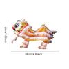 Chinese Marionette Lion Toy, Creative,Sturdy,Handmade,String Lion Dance Puppet Spring Festival Chinese New Year Gift, Yellow White view 2