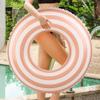 2 PCS Striped Pool Floats for Adults -29 inchSwimming Rings Tubes -Inflatable Pool Float Tube for Adults Pool Floats for The Beach, Party, Vacation (Blue and Orange, M) view 3