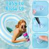 2 PCS Striped Pool Floats for Adults -29 inchSwimming Rings Tubes -Inflatable Pool Float Tube for Adults Pool Floats for The Beach, Party, Vacation (Blue and Orange, M) view 4