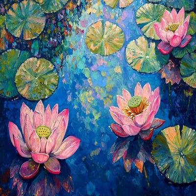 1000 Piece Adult Jigsaw Puzzle, Water Lily Pond, Clean and Pure Adult Family Jigsaw Puzzle, Home Decor Gift