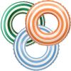 3 PCS Striped Pool Floats for Adults Swimming Rings Tube with Handles -Inflatable Pool Float Tube for Adults Pool Floats for The Beach, Party, Vacation (Multicolor, M) view 1