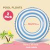 3 PCS Striped Pool Floats for Adults Swimming Rings Tube with Handles -Inflatable Pool Float Tube for Adults Pool Floats for The Beach, Party, Vacation (Multicolor, M) view 2