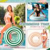 3 PCS Striped Pool Floats for Adults Swimming Rings Tube with Handles -Inflatable Pool Float Tube for Adults Pool Floats for The Beach, Party, Vacation (Multicolor, M) view 4