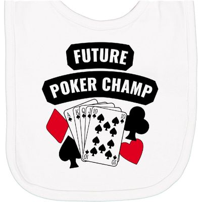 inktastic Future Poker Champ Newborn Bib White 43b10