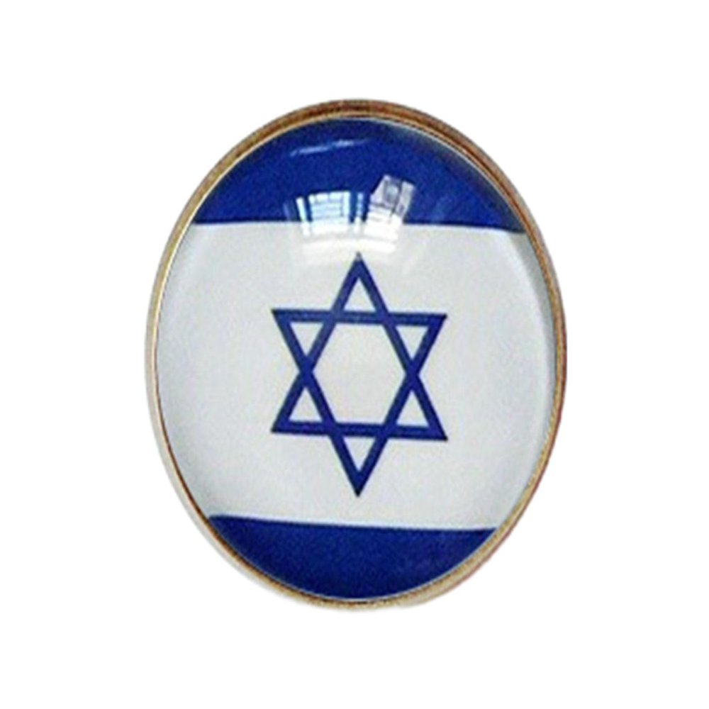 Uijokdef Uijokdef 1 PCS National Flag 2 Pin Round,Lapel Pins party Gifts, Patriotic Pin for Men/Women,National Flag Brooch Accessories Party Favors, Hat Suit Decorations (Israel)