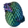 3D Printed Dragon Egg with Dragon Inside,Mystery Articulated Crystal Dragon Fidget Toys for Kids, Teens & Adults - Easter, Christmas & Birthday Surprise Gift view 1