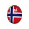 Uijokdef Uijokdef 1 PCS National Flag 3 Pin Round,Lapel Pins party Gifts, Patriotic Pin for Men/Women,National Flag Brooch Accessories Party Favors, Hat Suit Decorations (Norway) view 1
