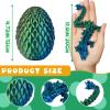 3D Printed Dragon Egg with Dragon Inside,Hatching Dragon Fidget Toy,Mystery Crystal Dragon,Surprise Articulated Dragon,Executive Desk Toys for Kids, Teens & Adults (Silk Red Blue) view 3