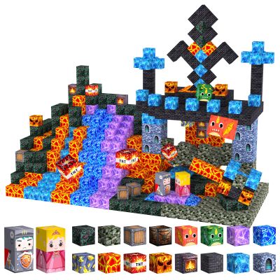 100PCS Magnetic Blocks - Build Magnet World kids Building Toy, Magnetic Tiles Building Blocks Toddler STEM Montessori Toy Sensory Outdoor Toys for 3+ Year Old Boys&Girls, Christmas Birthday Gift