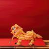 Chinese Marionette Lion Toy, Creative,Sturdy,Handmade,String Lion Dance Puppet Spring Festival Chinese New Year Gift, Yellow view 3