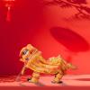 Chinese Marionette Lion Toy, Creative,Sturdy,Handmade,String Lion Dance Puppet Spring Festival Chinese New Year Gift, Yellow view 4