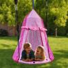 40" Hanging Tent Saucer Swing - 2 in 1 Detachable Hanging Chair Set,Hammock Nest Pod Seat Outdoor Indoor Play House,Max Capacity 330 LBS (Pink) view 2