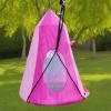 40" Hanging Tent Saucer Swing - 2 in 1 Detachable Hanging Chair Set,Hammock Nest Pod Seat Outdoor Indoor Play House,Max Capacity 330 LBS (Pink) view 3