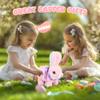 Voichic Robot Bunny Pal- My Realistic Rabbit Toy, Electronic Pets with Sounds, Jumping, Twitching, and Shaking Ears, Interactive Plush Bunny for Kids with Leash, Birthday Gift for Toddler (Pink) view 3