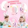Voichic Robot Bunny Pal- My Realistic Rabbit Toy, Electronic Pets with Sounds, Jumping, Twitching, and Shaking Ears, Interactive Plush Bunny for Kids with Leash, Birthday Gift for Toddler (Pink) view 4