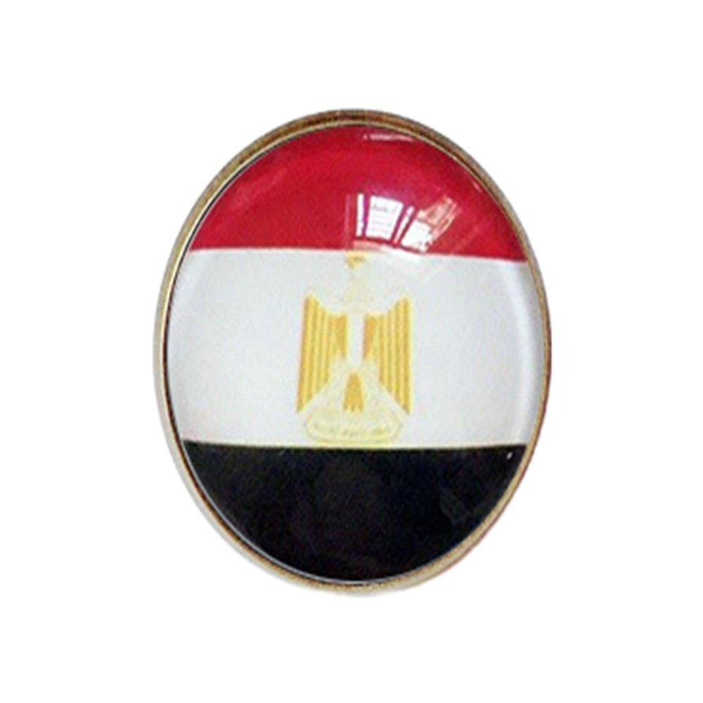 Uijokdef Uijokdef 1 PCS National Flag 1 Pin Round,Lapel Pins party Gifts, Patriotic Pin for Men/Women,National Flag Brooch Accessories Party Favors, Hat Suit Decorations (Egypt)
