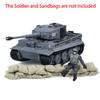wheelfun US in Stock, Taigen 1/24 RC Battle Tank Tiger I RC Infrared Combat Military Tanks End-Term Chassis Recoil LED Flash Gray Tank Model view 2