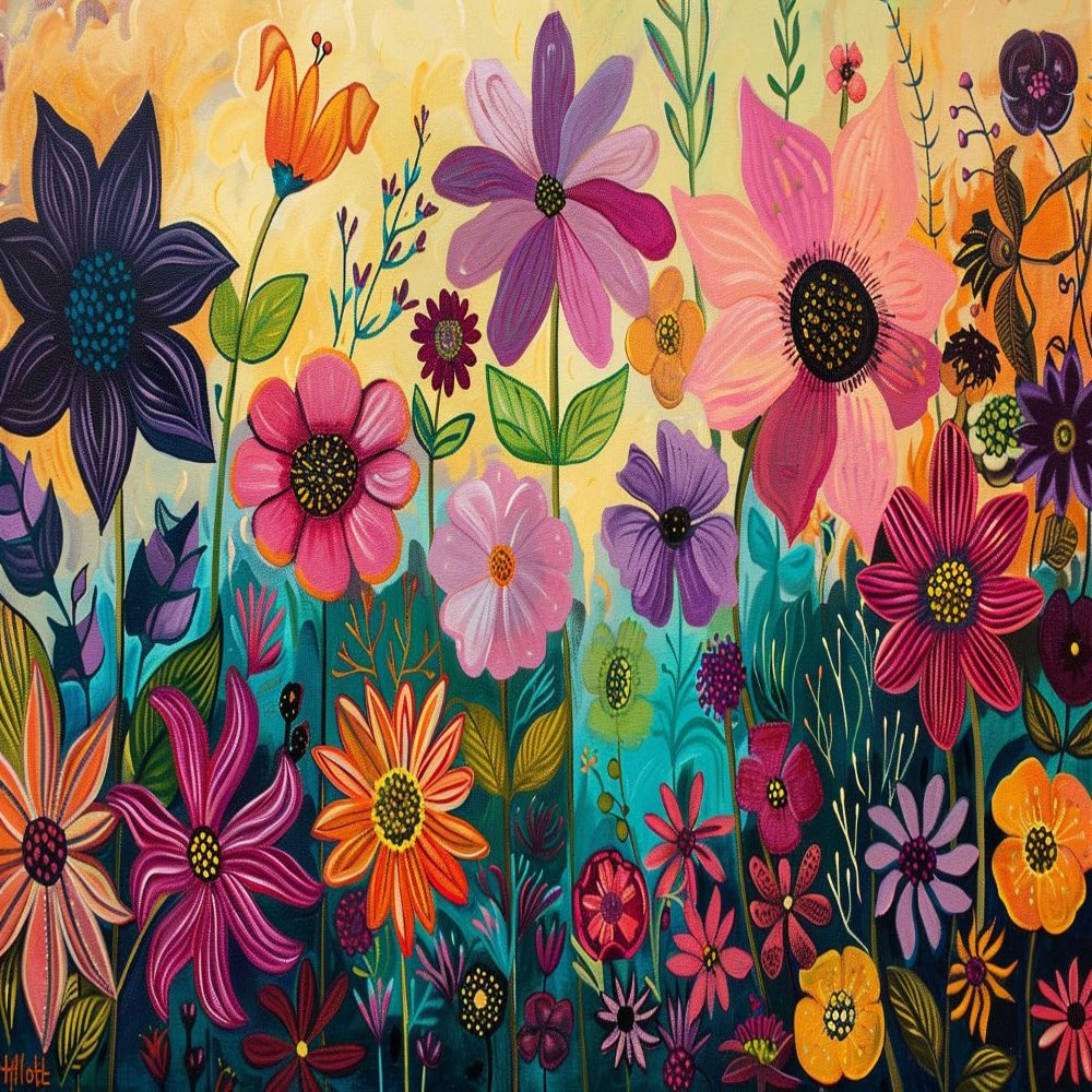 1000 Piece Adult Jigsaw Puzzle, Colourful Flowers, Gift for Jigsaw Lovers