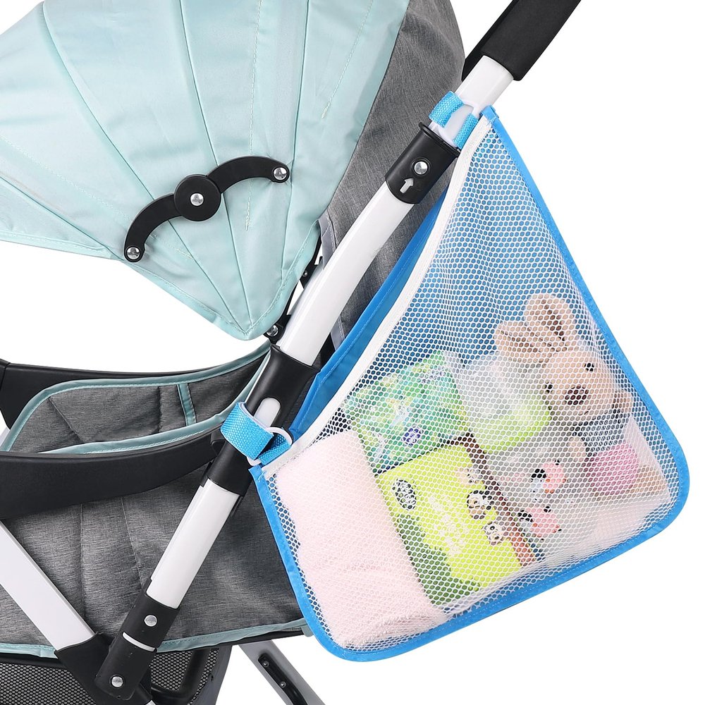 Accmor Universal Stroller Organizer, Side Sling Stroller Organizer, Mesh Cargo Net Stroller Storage Caddy Accessories, Stroller Bag Accessories Fits for Uppababy, Nuna, Baby Jogger, Doona Strollers