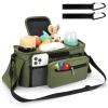 Accmor Universal Stroller Organizer with Insulated Cup Holder Detachable Phone Bag and Shoulder Strap,Stroller Bag Caddy Organizer Fits for Uppababy, Baby Jogger, Britax Strollers view 2