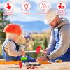 12Pcs Hammer Toys with 100Pcs Small Wooden Hammer Simulation Fake Hammer Maintenance Tools,Toy Hammer Plastic Toddler Claw Hammer Portable Toys Pretend Play Fake Mallet Hammer for Boys Girls view 3