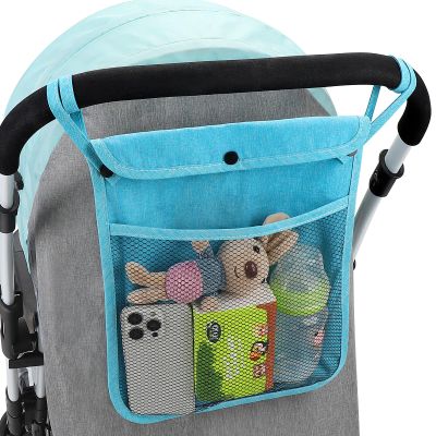 Accmor Universal Stroller Organizer, Mesh Bag Fits for Uppababy, Nuna, Britax, Doona Strollers, Non-Slip Adjustable Stroller Mesh Cargo Net Storage Caddy Accessories
