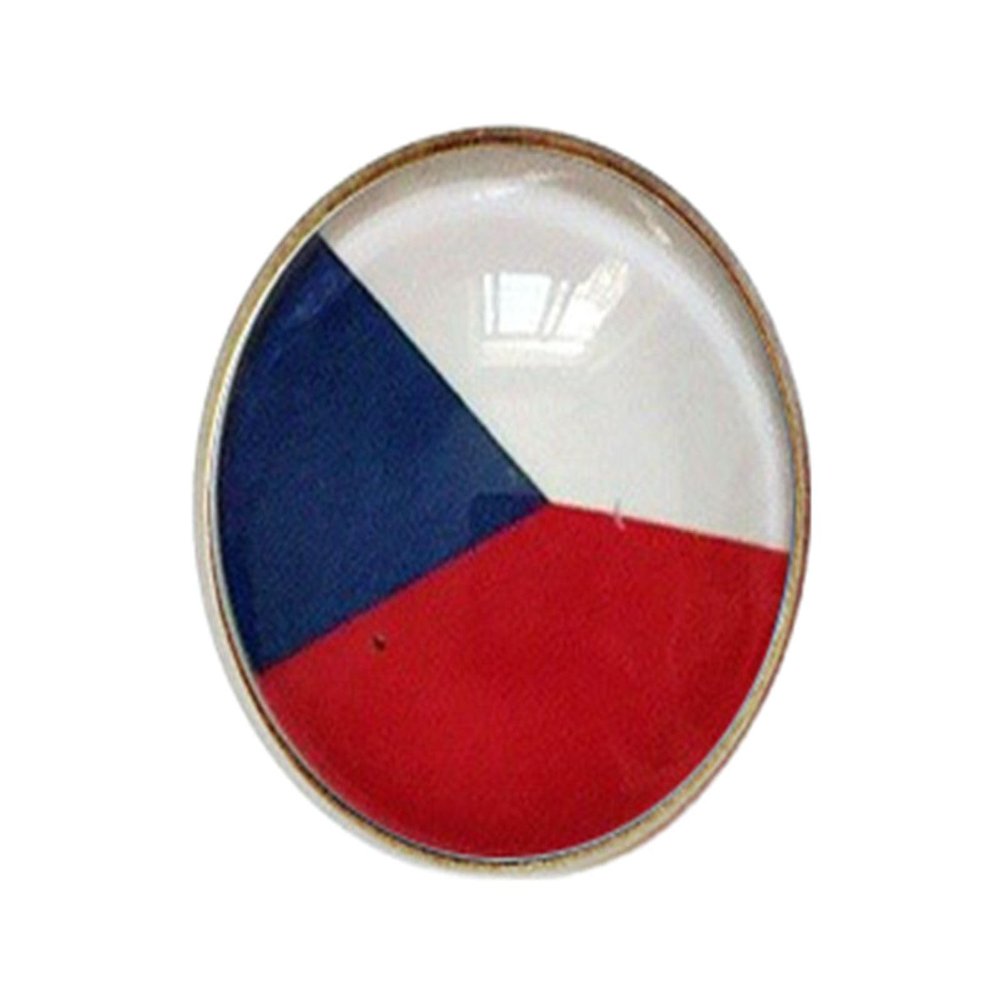 Uijokdef Uijokdef 1 PCS National Flag 3 Pin Round,Lapel Pins party Gifts, Patriotic Pin for Men/Women,National Flag Brooch Accessories Party Favors, Hat Suit Decorations (Czech Republic)