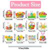 12Pcs Cute Easter Cupcake Toppers Egg Rabbit Chicks Pattern Festivals Theme Cake Toppers Decoration for Birthday Spring Party Supplies (Easter Cupcake Toppers, 12) view 2