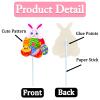 12Pcs Cute Easter Cupcake Toppers Egg Rabbit Chicks Pattern Festivals Theme Cake Toppers Decoration for Birthday Spring Party Supplies (Easter Cupcake Toppers, 12) view 4