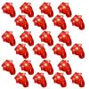 NUDALA 24 Pack Red Light Up Star Rings Glow in the Dark Party Flashing LED Jelly Finger Rings for July 4th,Halloween,Christmas,Concert,Goodie Bag Fillers,Raves view 1