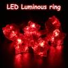 NUDALA 24 Pack Red Light Up Star Rings Glow in the Dark Party Flashing LED Jelly Finger Rings for July 4th,Halloween,Christmas,Concert,Goodie Bag Fillers,Raves view 3