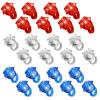 NUDALA 24 Pack Red Blue White Light Up Star Rings Flashing LED Jelly Finger Rings Glow Party Favors for July 4th,Halloween,Concert,Goodie Bag Fillers,Raves view 1