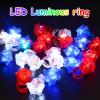 NUDALA 24 Pack Red Blue White Light Up Star Rings Flashing LED Jelly Finger Rings Glow Party Favors for July 4th,Halloween,Concert,Goodie Bag Fillers,Raves view 3