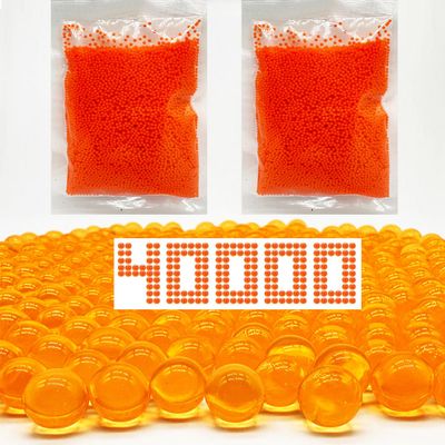 Gel Balls Blaster Ammo Splat r Ball Refill 7-8 mm,2 Packs,40,000 Pieces Orby Blasters Rounds Gel Splatter Blaster Refill, for Ages 14+ (Orange)