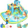 AKEYDIY Inflatable Bounce House Water Slide for Kids 3-12 Backyard, Outdoor/Indoor Bouncy House Water Park with Dual Slides, Climbing Wall, Water Gun, Ring Toss, Boxing Game (with 550W Blower) view 1