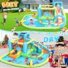 AKEYDIY Inflatable Bounce House Water Slide for Kids 3-12 Backyard, Outdoor/Indoor Bouncy House Water Park with Dual Slides, Climbing Wall, Water Gun, Ring Toss, Boxing Game (with 550W Blower) view 2