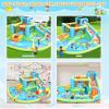 AKEYDIY Inflatable Bounce House Water Slide for Kids 3-12 Backyard, Outdoor/Indoor Bouncy House Water Park with Dual Slides, Climbing Wall, Water Gun, Ring Toss, Boxing Game (with 550W Blower) view 4