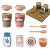 MONT PLEASANT Kids Coffee Playset, Wooden Montessori Toy Play Kitchen Accessories with Coffee Cups, Espresso & Milk, Toddler Pretend Play Coffee Toy Kitchen Set Boys and Girls Birthday Gift view 2