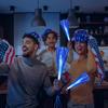 YOFOBU 72 PCS Blue Fiber Optic Wands Glow Fiber Wands Bulk LED Light Up Wands with 3 Flashing Modes LED Flashing Sticks for Easter,Mother's Day,July 4th Christmas Wedding Gender Reveal Birthday view 3