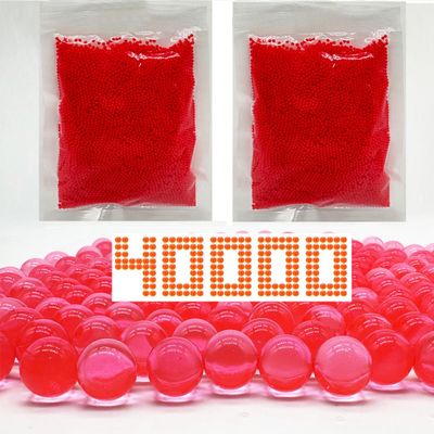 Gel Balls Blaster Ammo Splat r Ball Refill 7-8 mm,2 Packs,40,000 Pieces Orby Blasters Rounds Gel Splatter Blaster Refill, for Ages 14+ (red)