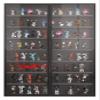 Acrylic Organiser Storage Rack Wall Mounted Display Cabinet for Collectibles, Cup Toys Action Figures Model Display Case with Clear Glass Doors for Porch Living Room Bedroom Caf(Black,80x12.5x105cm) view 1