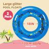 2PCS Extra Large Adult Hawaiian Swimming Rings 48 Inch Pool Tubes Circle Floaty,Oversize Tubes for Floating Float Fun Summer Beach XL Swimming Raft Wedding Party Supplies (TM-Pink&Blue) view 2