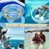2PCS Extra Large Adult Hawaiian Swimming Rings 48 Inch Pool Tubes Circle Floaty,Oversize Tubes for Floating Float Fun Summer Beach XL Swimming Raft Wedding Party Supplies (TM-Pink&Blue) view 3