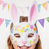 Alodidae White Bunny Mask 3pcs DIY Rabbit Costume Masks Easter Halloween Party Accessory view 2